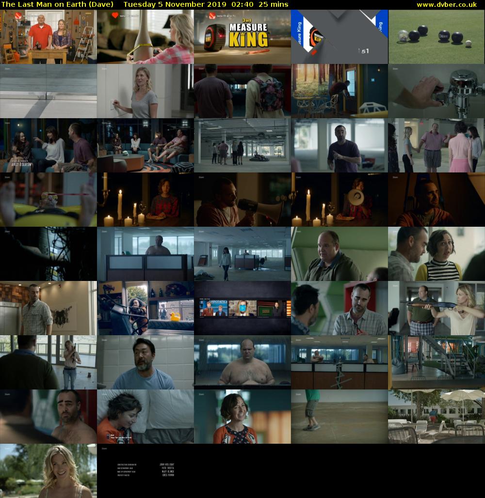 The Last Man on Earth (Dave) Tuesday 5 November 2019 02:40 - 03:05