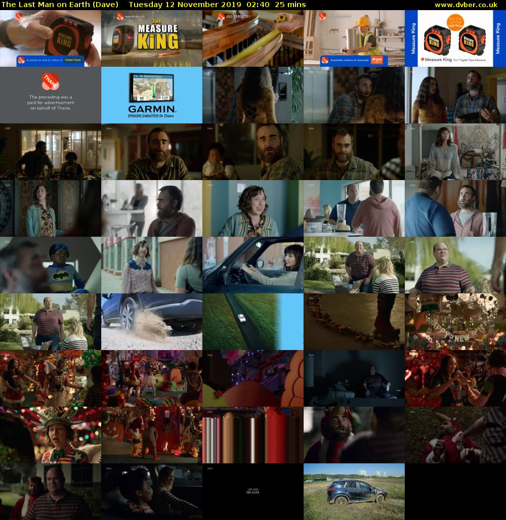 The Last Man on Earth (Dave) Tuesday 12 November 2019 02:40 - 03:05