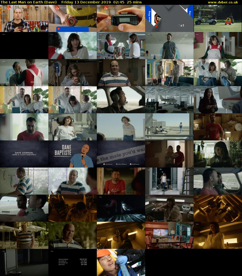The Last Man on Earth (Dave) Friday 13 December 2019 02:45 - 03:10