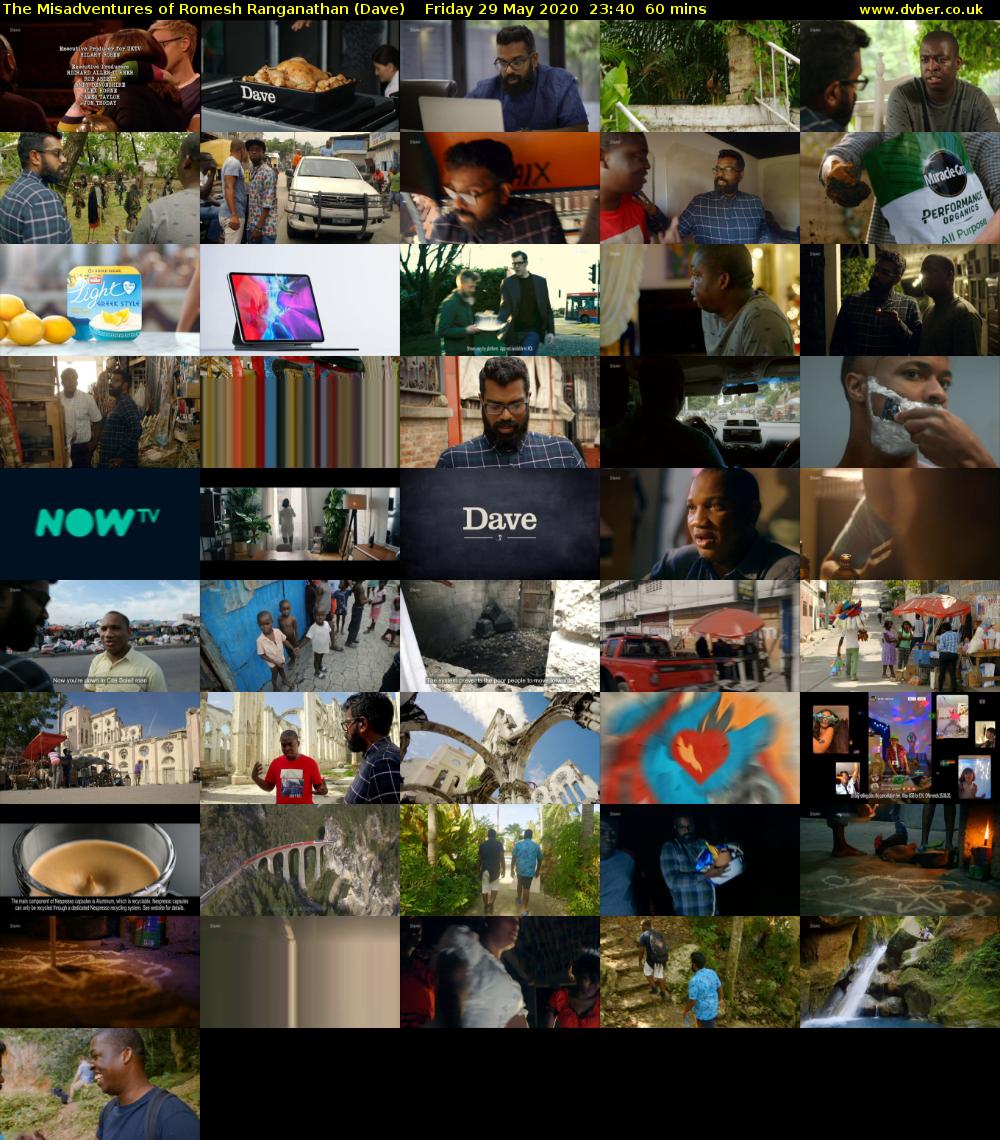 The Misadventures of Romesh Ranganathan (Dave) Friday 29 May 2020 23:40 - 00:40