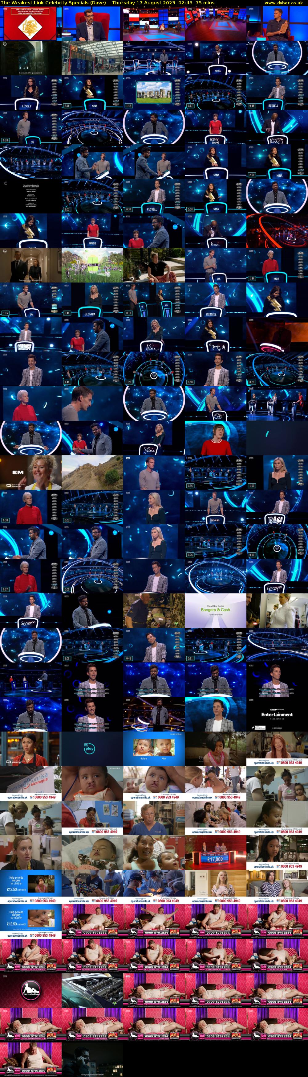 The Weakest Link Celebrity Specials (Dave) Thursday 17 August 2023 02:45 - 04:00