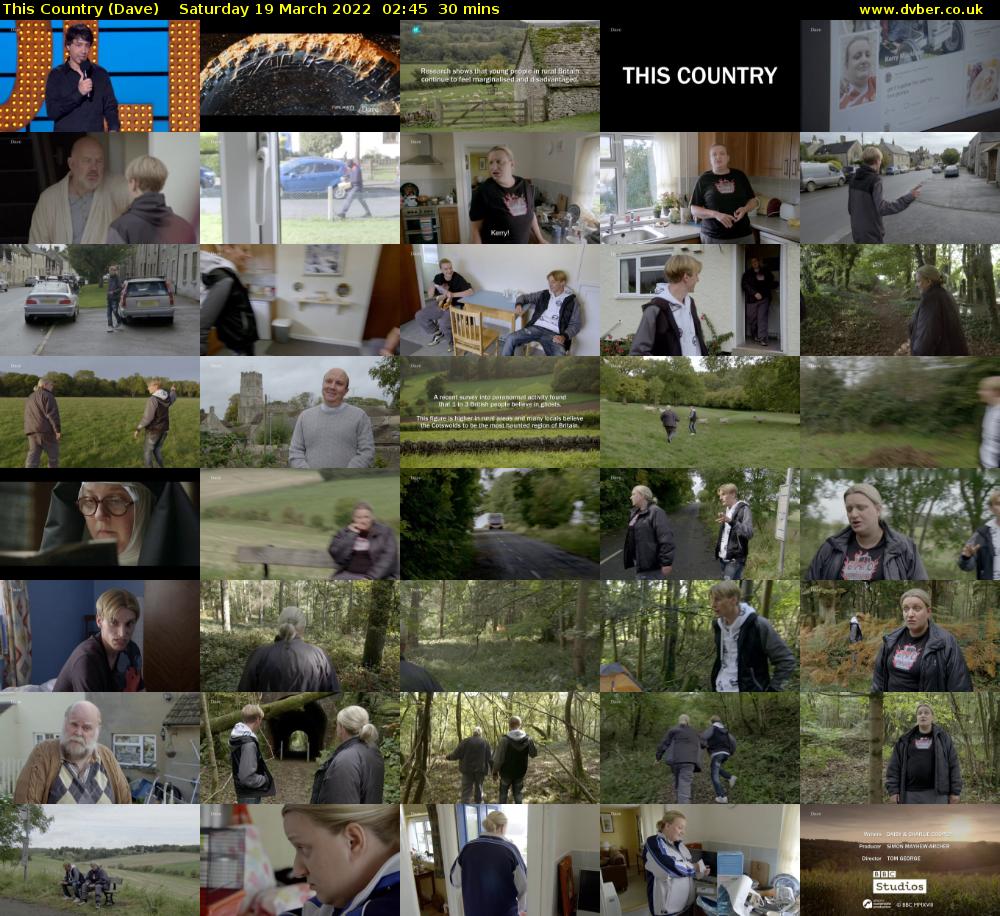 This Country (Dave) Saturday 19 March 2022 02:45 - 03:15