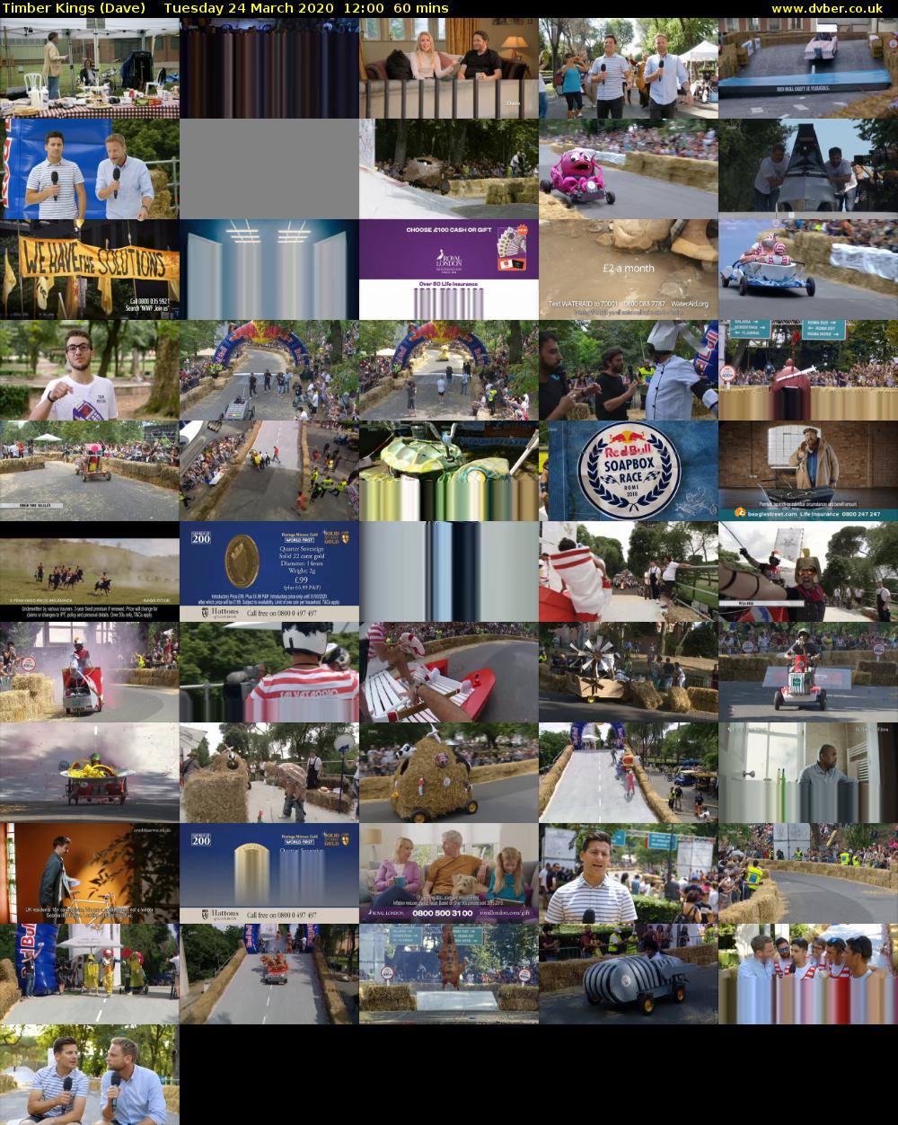 Timber Kings (Dave) Tuesday 24 March 2020 12:00 - 13:00