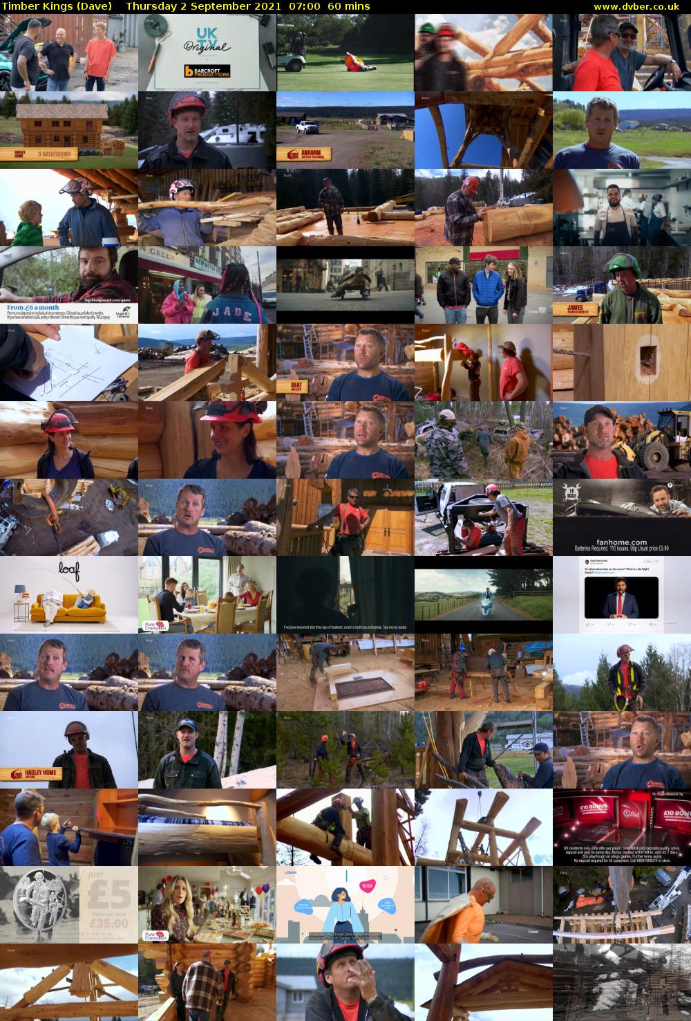 Timber Kings (Dave) Thursday 2 September 2021 08:00 - 09:00