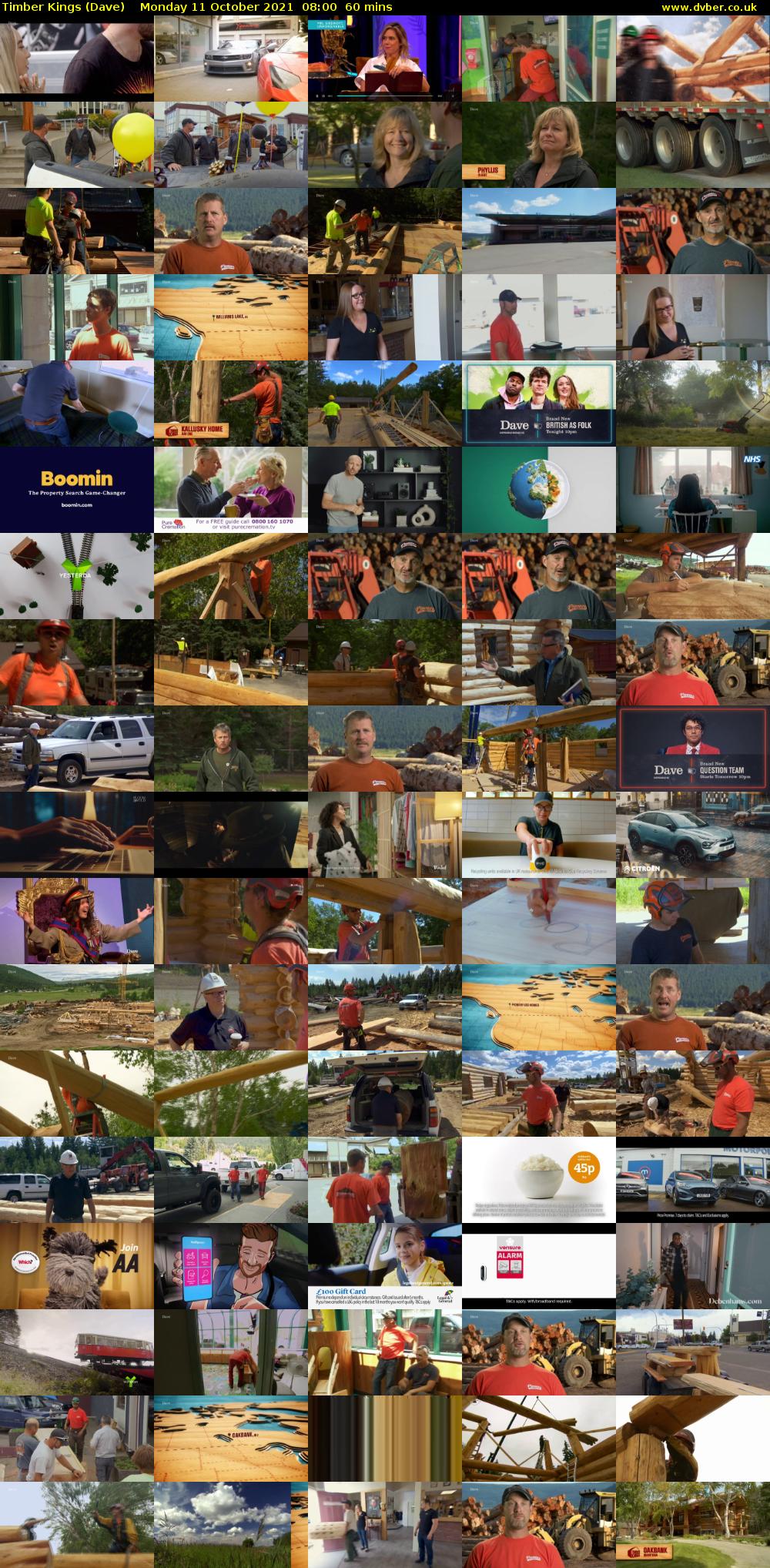 Timber Kings (Dave) Monday 11 October 2021 08:00 - 09:00