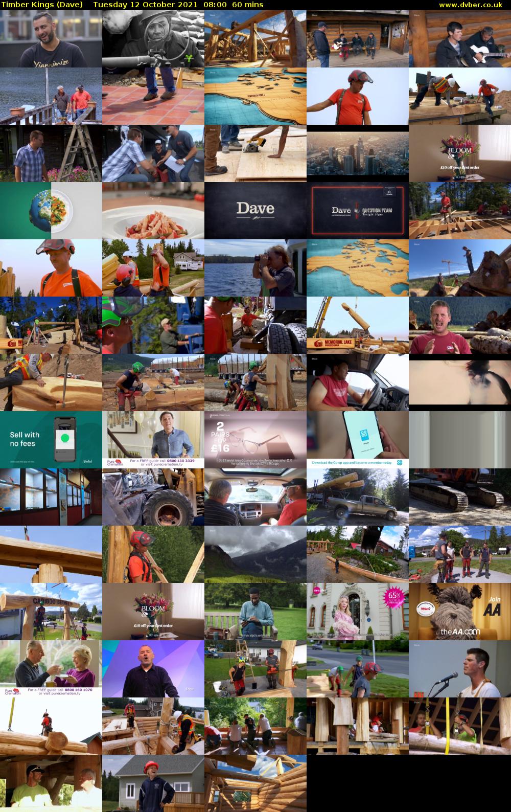 Timber Kings (Dave) Tuesday 12 October 2021 08:00 - 09:00