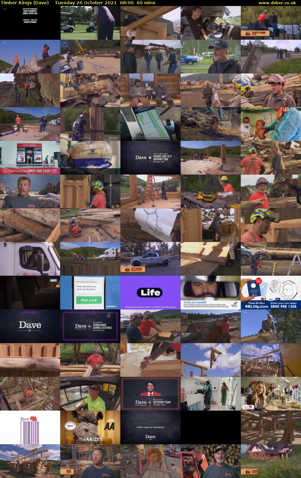 Timber Kings (Dave) Tuesday 26 October 2021 08:00 - 09:00