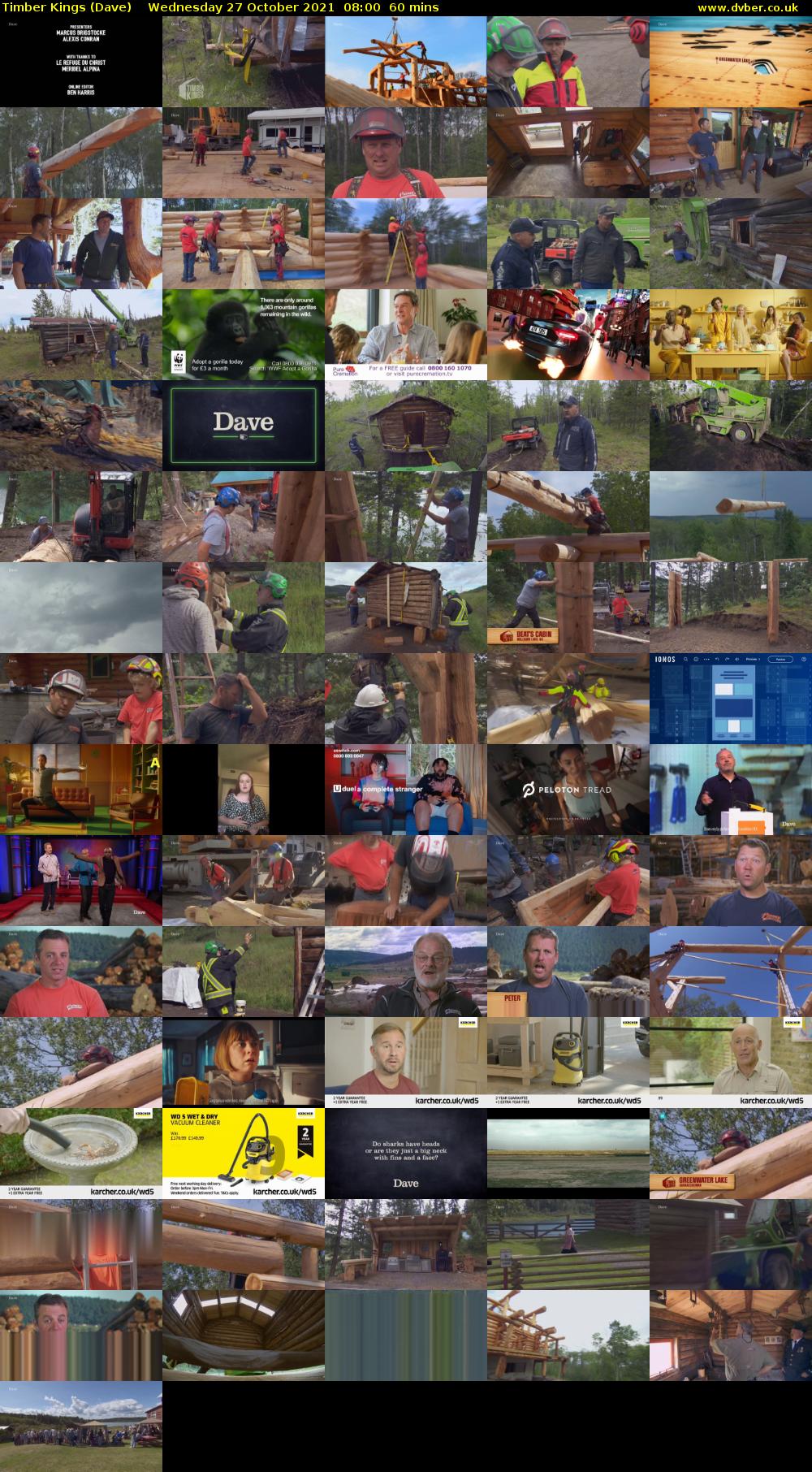 Timber Kings (Dave) Wednesday 27 October 2021 08:00 - 09:00