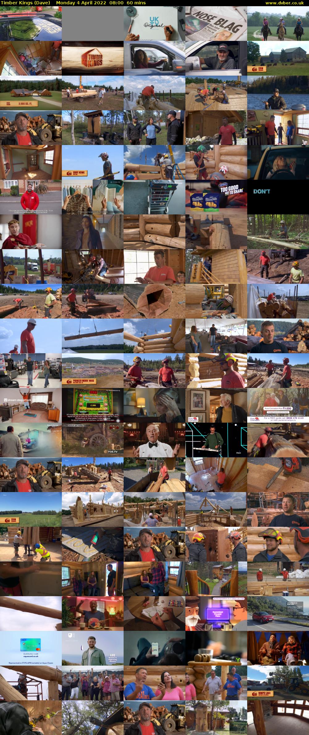 Timber Kings (Dave) Monday 4 April 2022 08:00 - 09:00