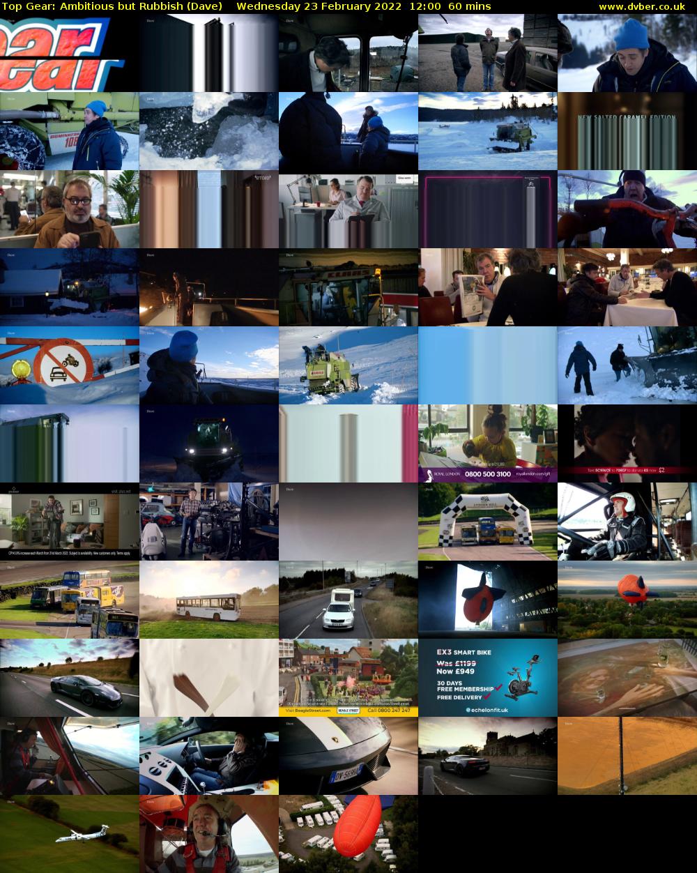 Top Gear: Ambitious but Rubbish (Dave) Wednesday 23 February 2022 12:00 - 13:00