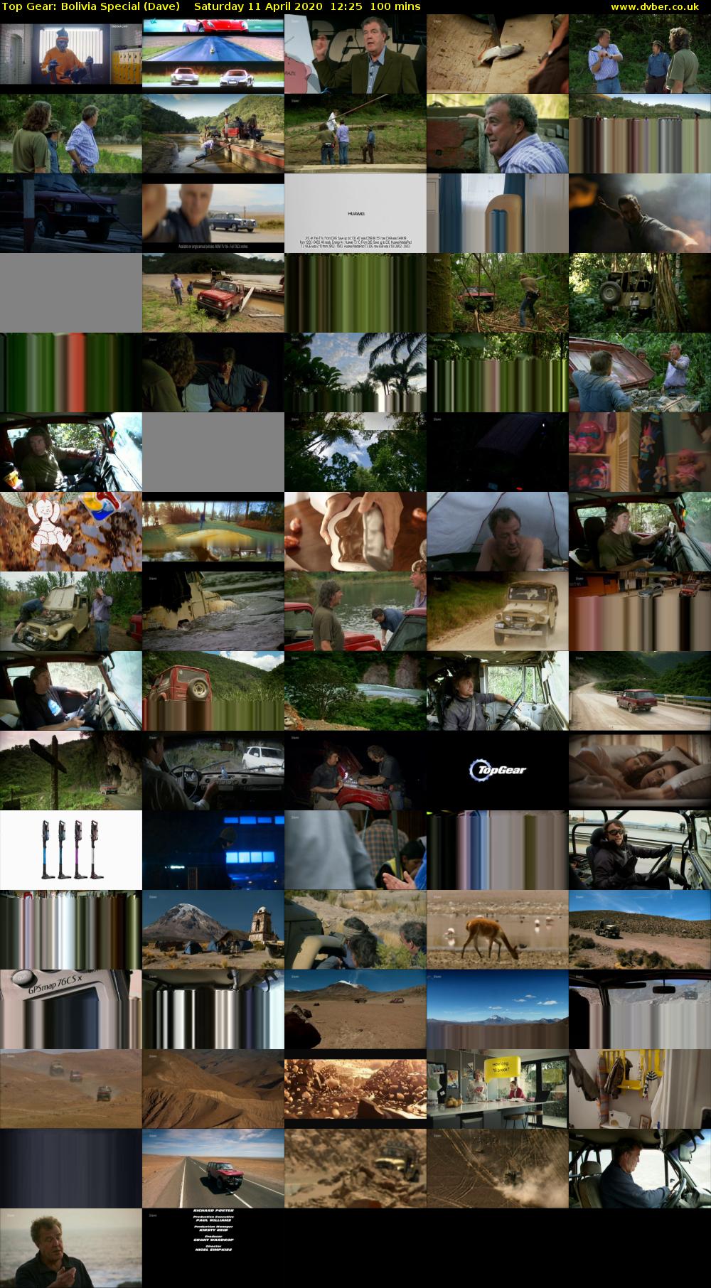 Top Gear: Bolivia Special (Dave) Saturday 11 April 2020 12:25 - 14:05