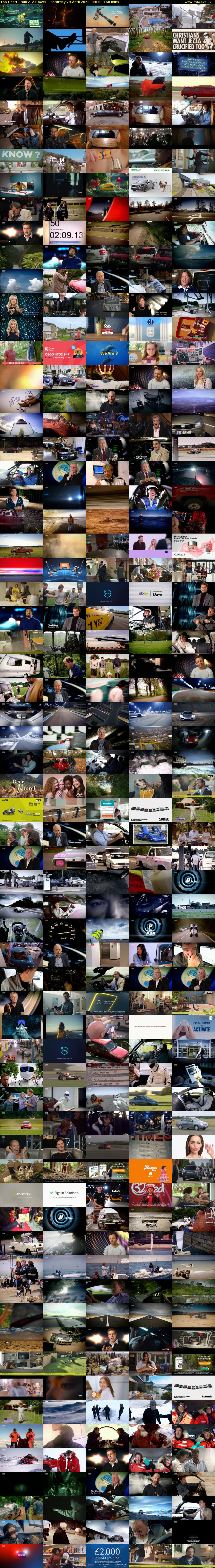 Top Gear: From A-Z (Dave) Saturday 29 April 2023 08:10 - 10:50