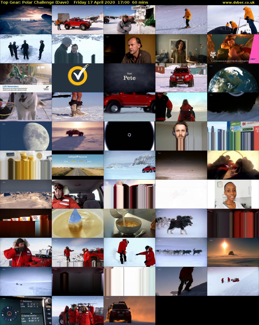 Top Gear: Polar Challenge (Dave) Friday 17 April 2020 17:00 - 18:00