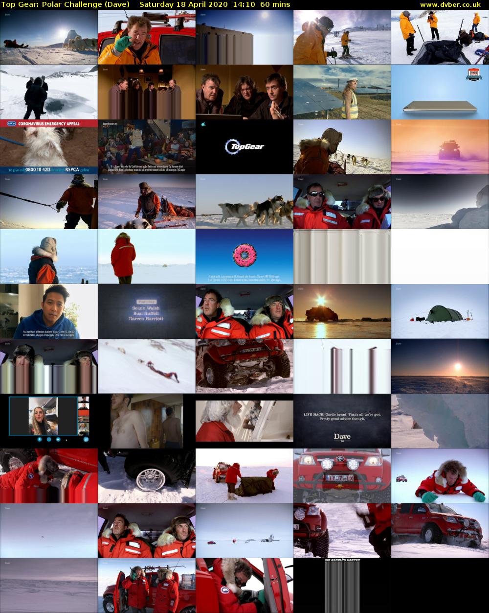 Top Gear: Polar Challenge (Dave) Saturday 18 April 2020 14:10 - 15:10