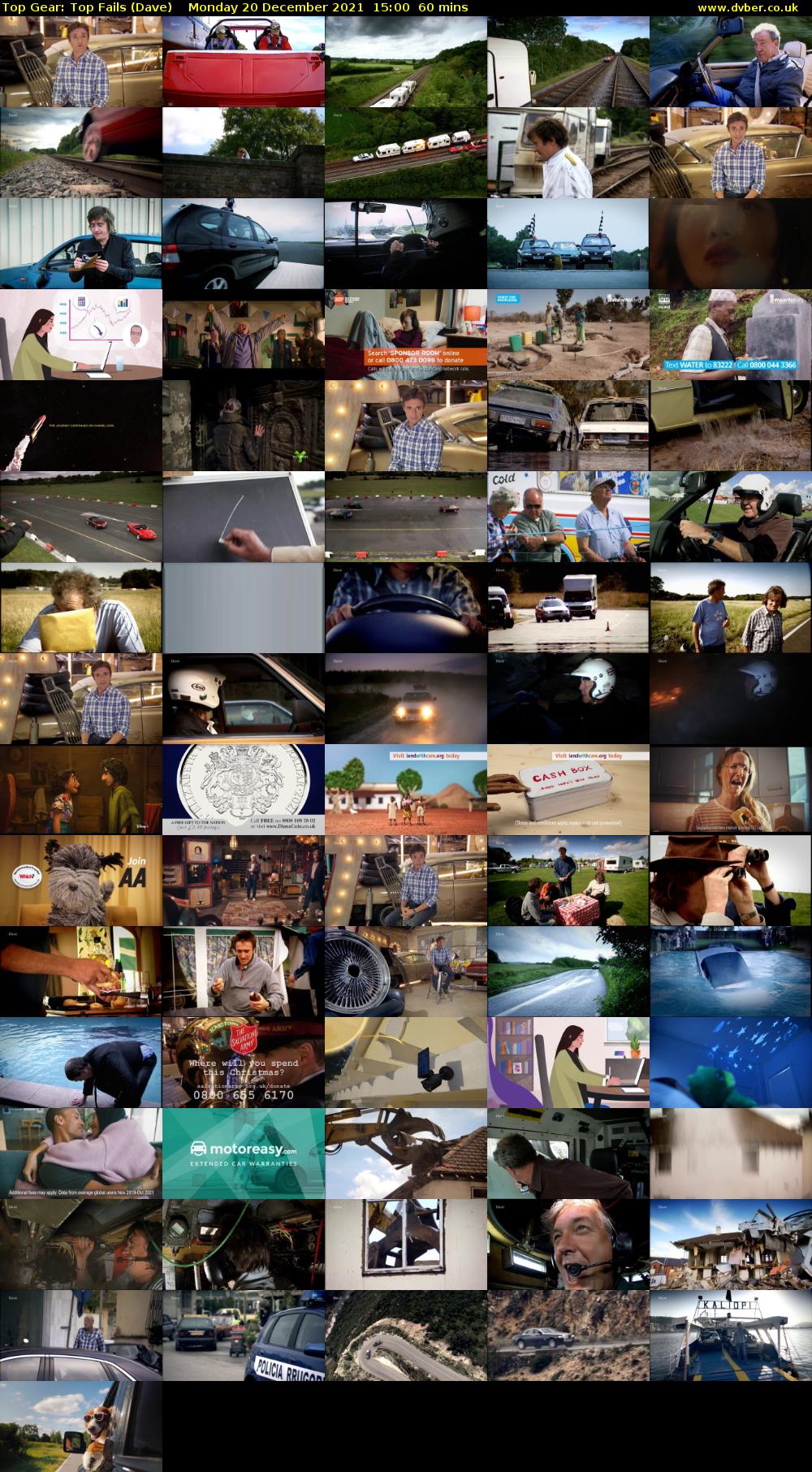 Top Gear: Top Fails (Dave) Monday 20 December 2021 15:00 - 16:00