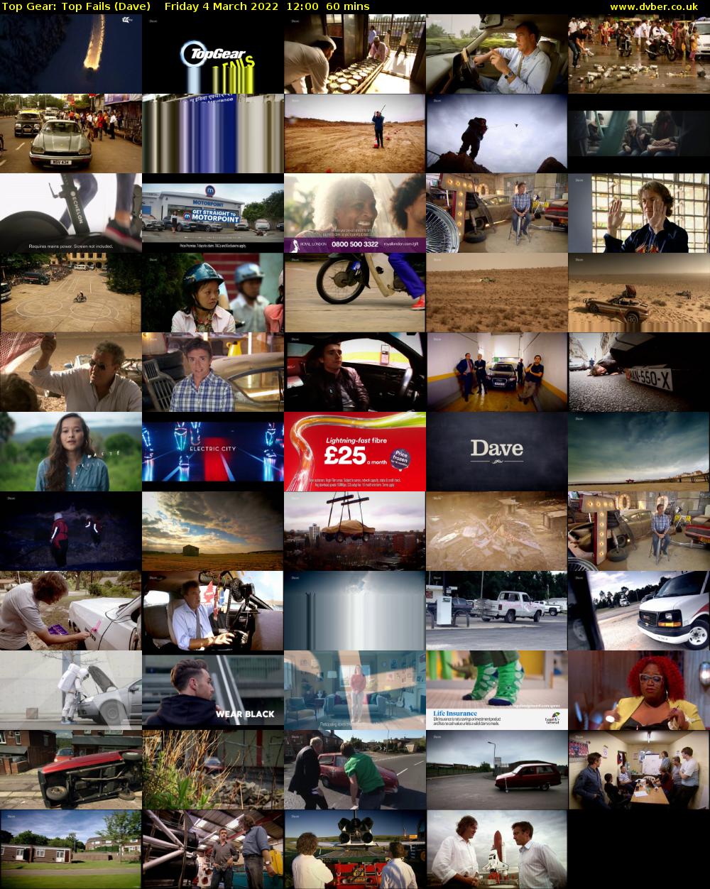 Top Gear: Top Fails (Dave) Friday 4 March 2022 12:00 - 13:00