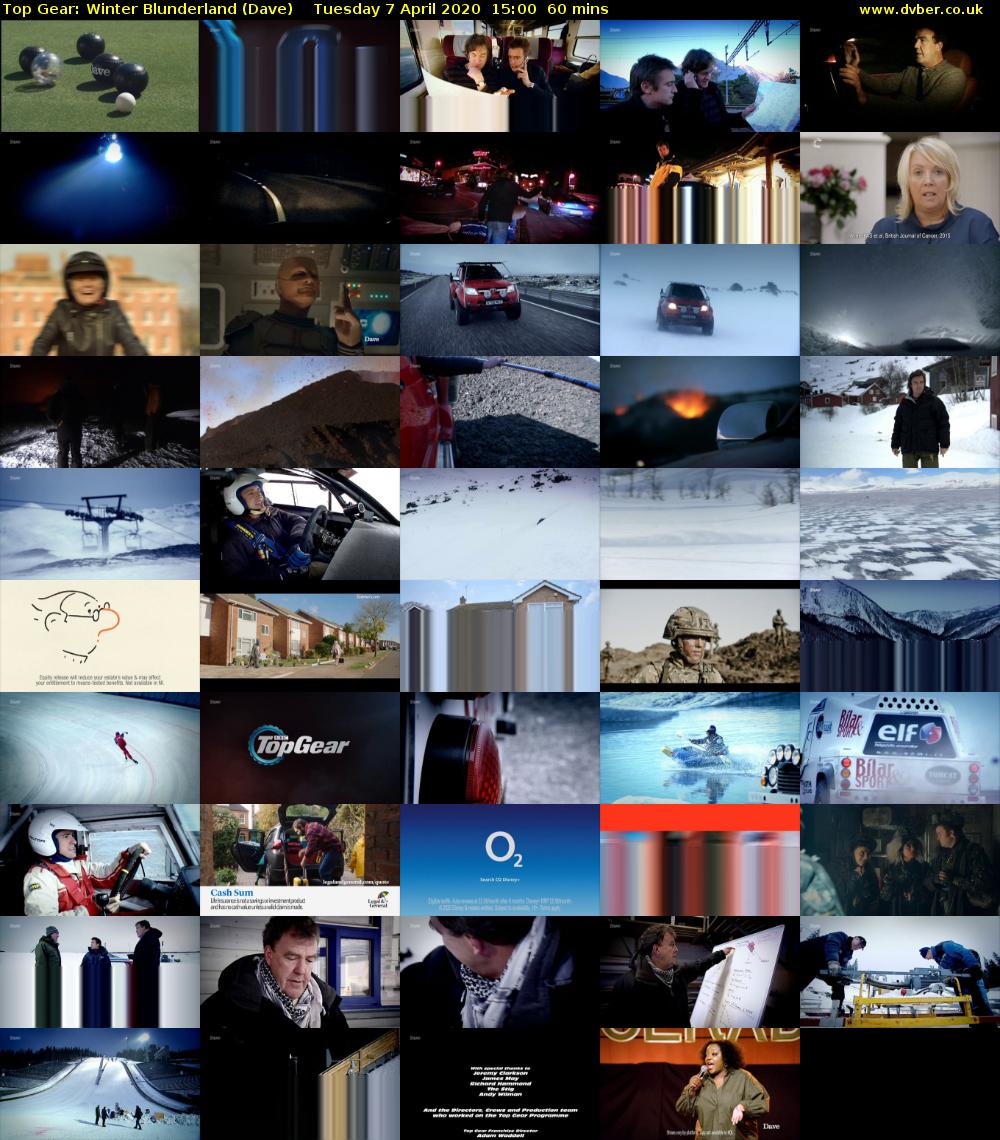 Top Gear: Winter Blunderland (Dave) Tuesday 7 April 2020 15:00 - 16:00