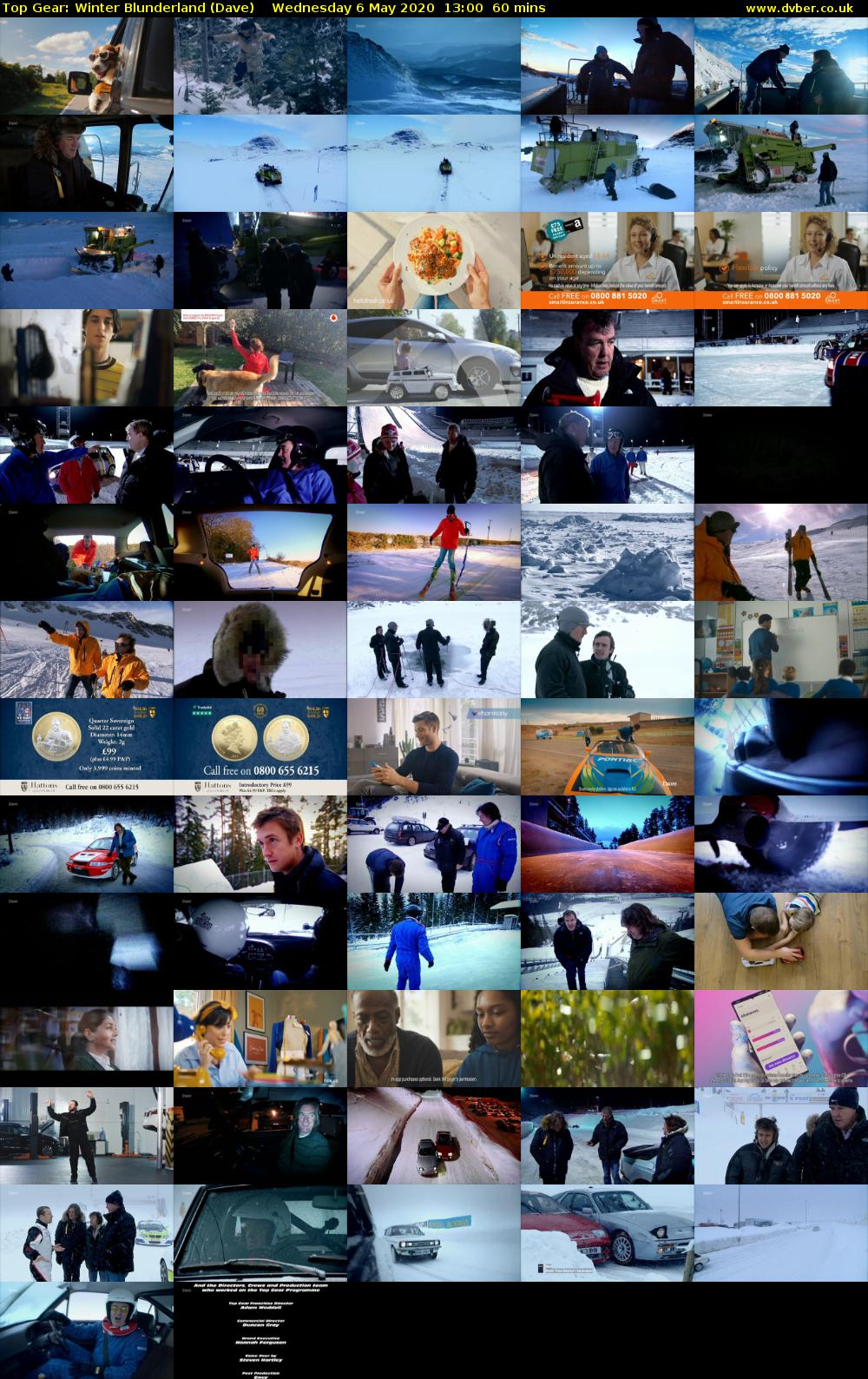 Top Gear: Winter Blunderland (Dave) Wednesday 6 May 2020 13:00 - 14:00