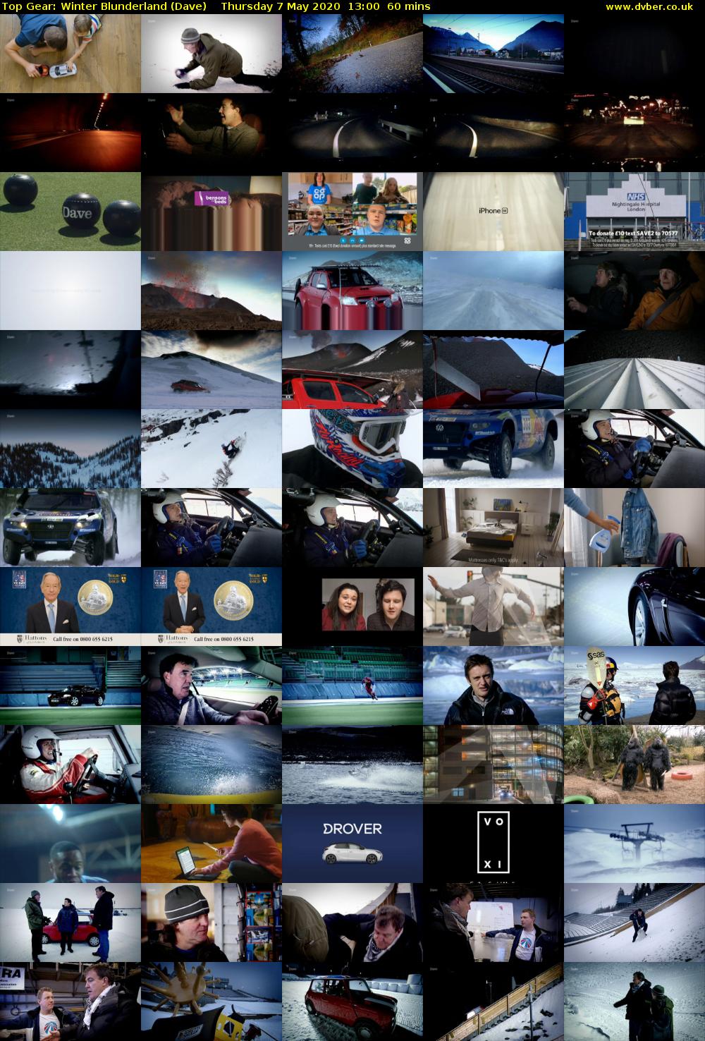 Top Gear: Winter Blunderland (Dave) Thursday 7 May 2020 13:00 - 14:00