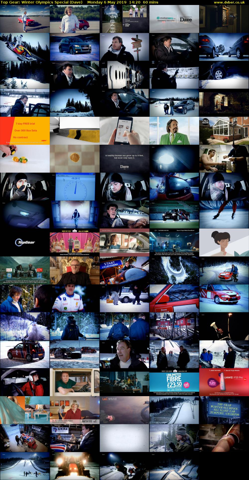 Top Gear: Winter Olympics Special (Dave) Monday 6 May 2019 14:20 - 15:20