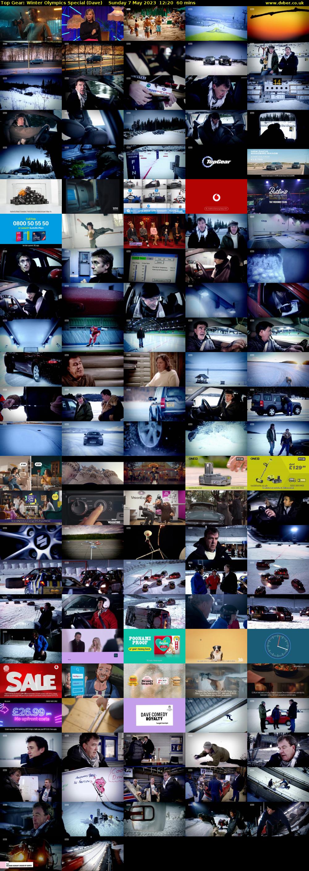 Top Gear: Winter Olympics Special (Dave) Sunday 7 May 2023 12:20 - 13:20