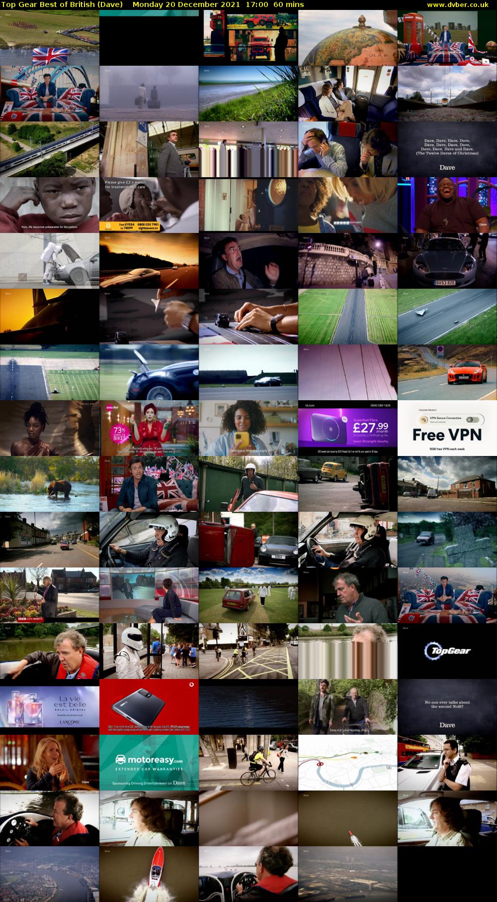 Top Gear Best of British (Dave) Monday 20 December 2021 17:00 - 18:00