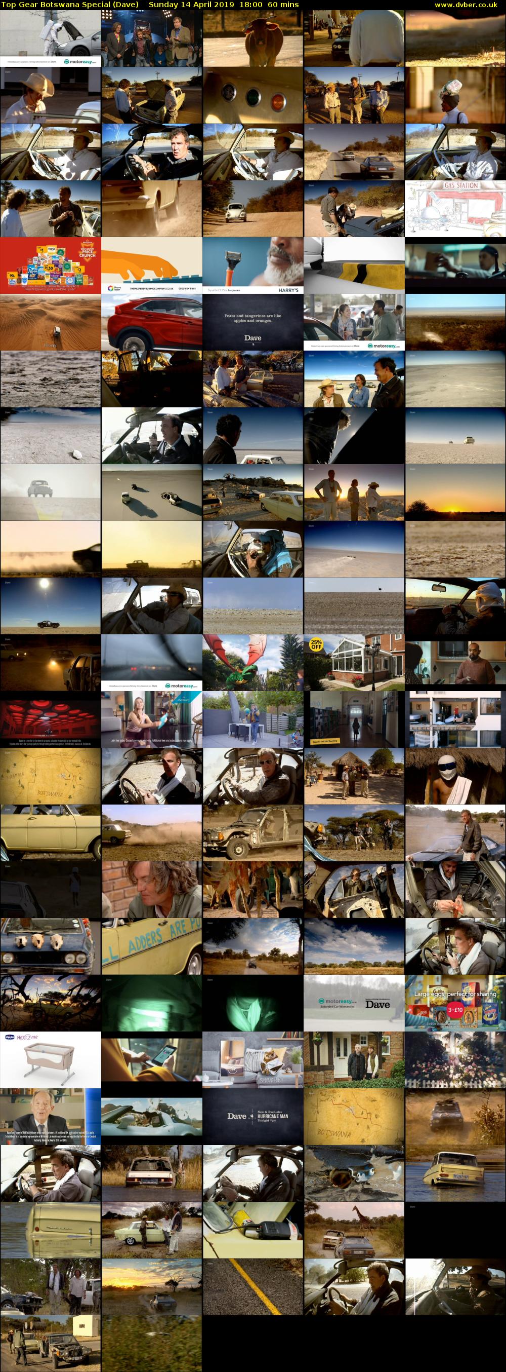 Top Gear Botswana Special (Dave) Sunday 14 April 2019 18:00 - 19:00