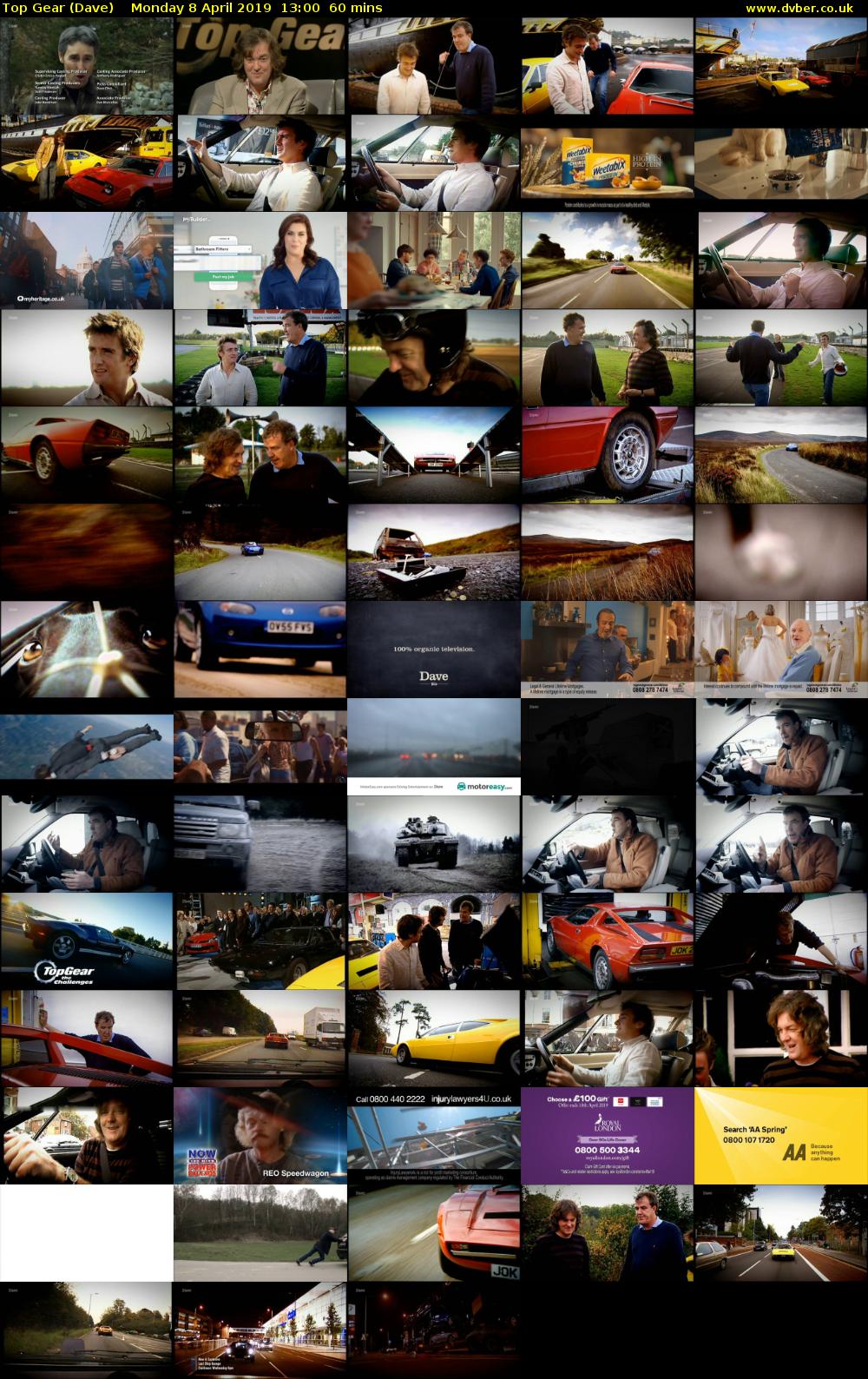 Top Gear (Dave) Monday 8 April 2019 13:00 - 14:00