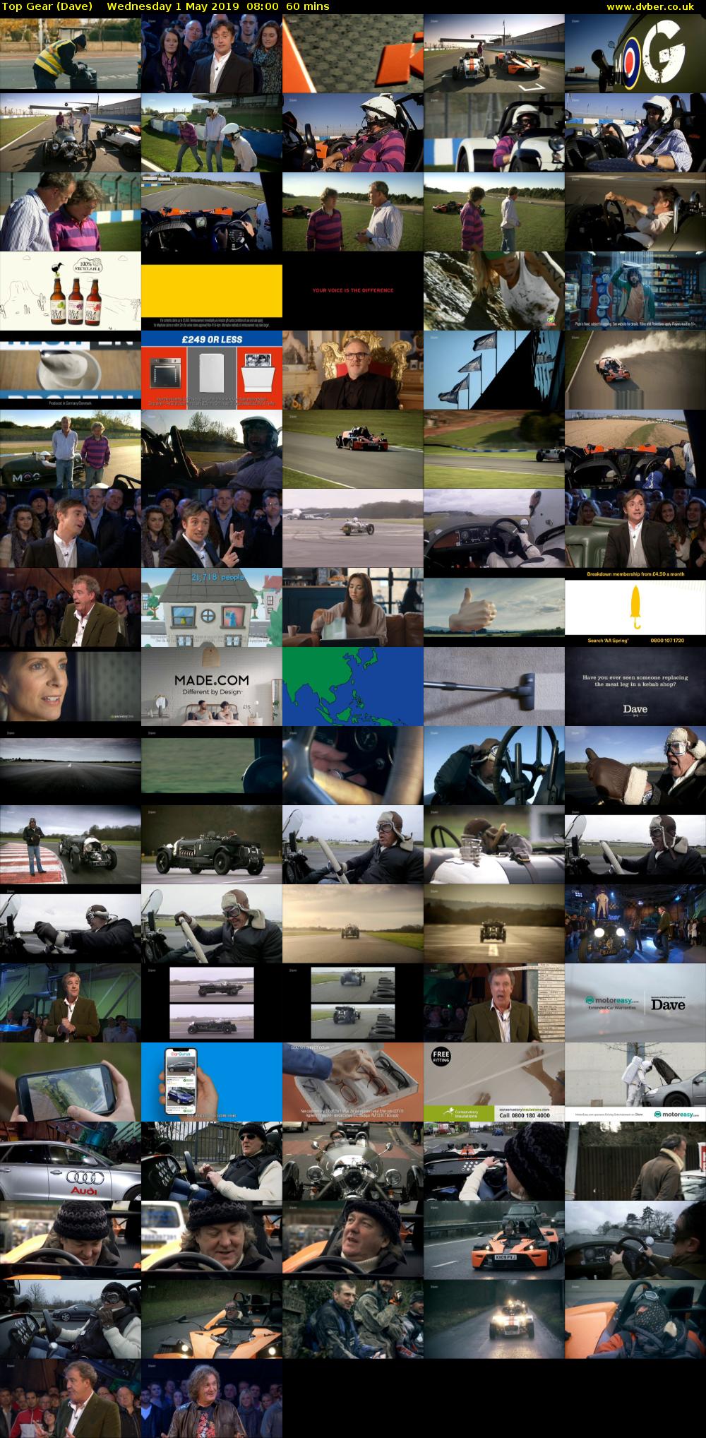 Top Gear (Dave) Wednesday 1 May 2019 08:00 - 09:00