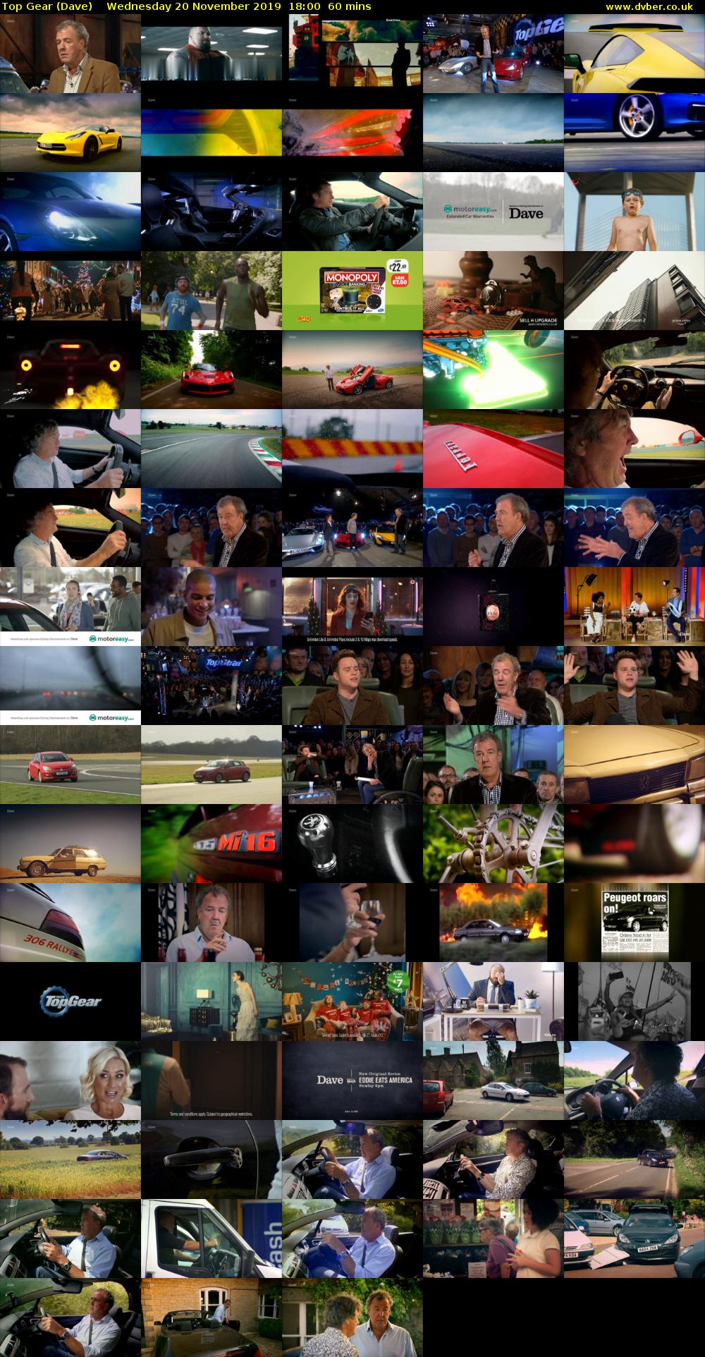 Top Gear (Dave) Wednesday 20 November 2019 18:00 - 19:00