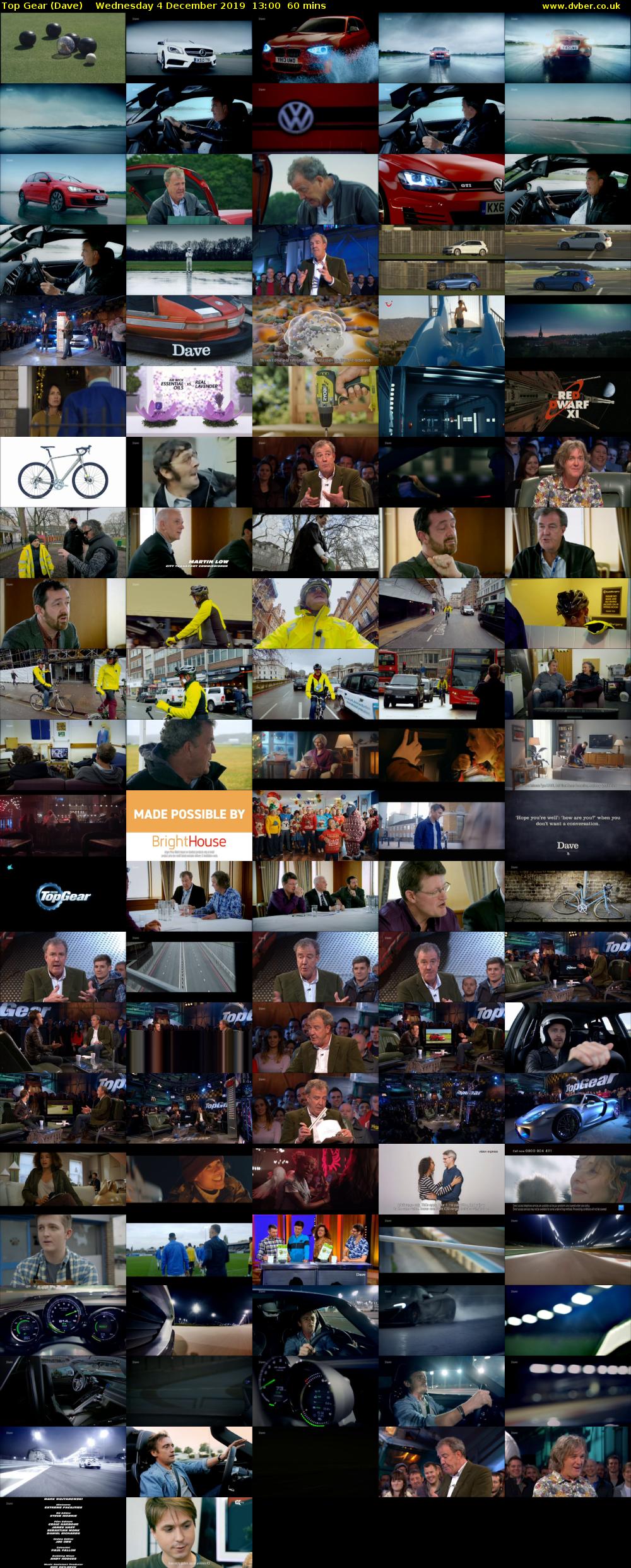 Top Gear (Dave) Wednesday 4 December 2019 13:00 - 14:00
