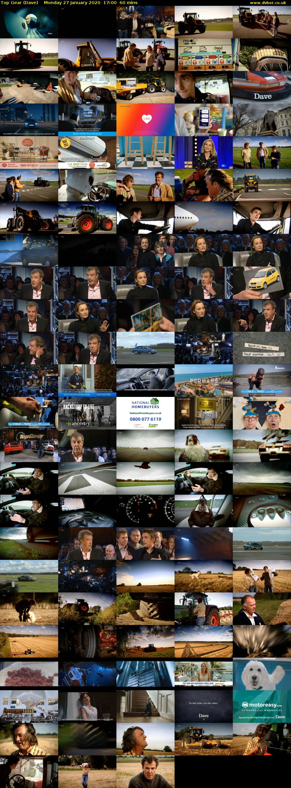 Top Gear (Dave) Monday 27 January 2020 17:00 - 18:00