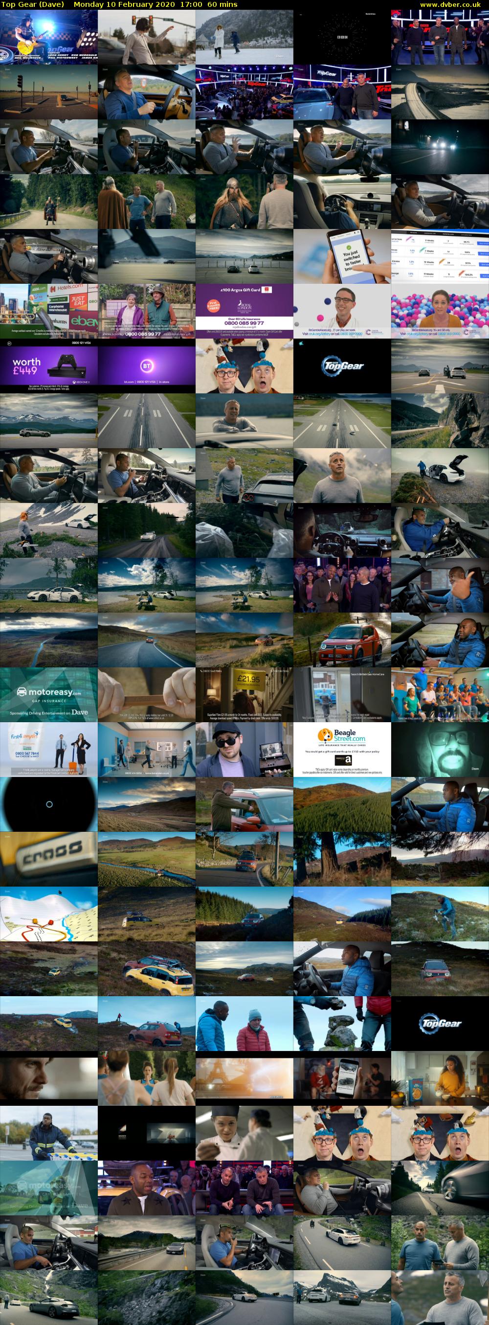 Top Gear (Dave) Monday 10 February 2020 17:00 - 18:00