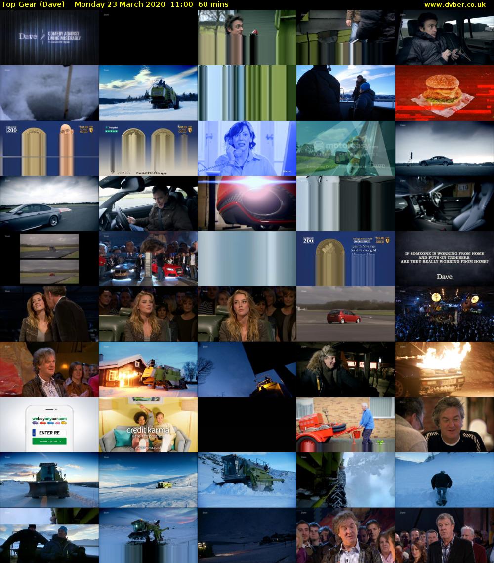 Top Gear (Dave) Monday 23 March 2020 11:00 - 12:00