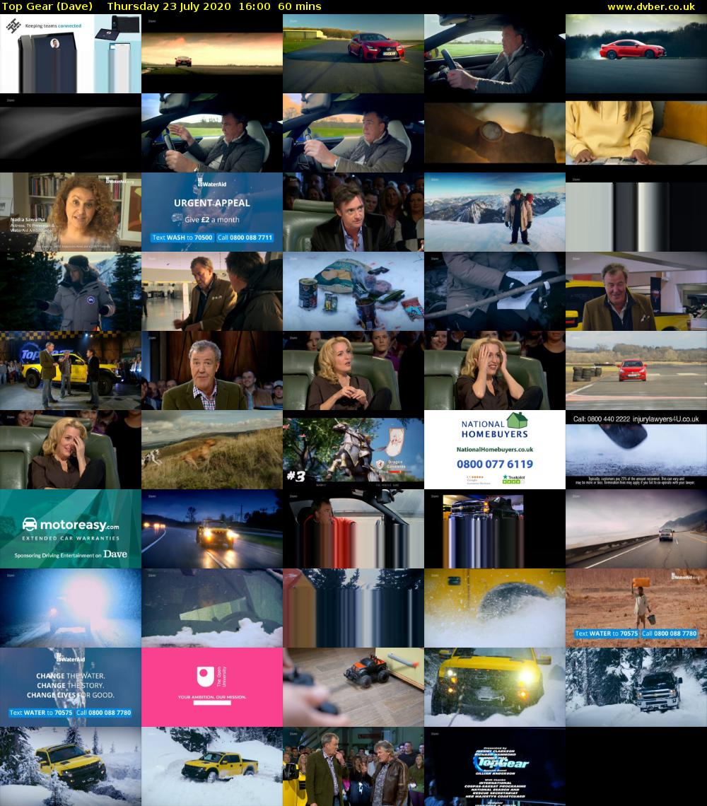 Top Gear (Dave) Thursday 23 July 2020 16:00 - 17:00