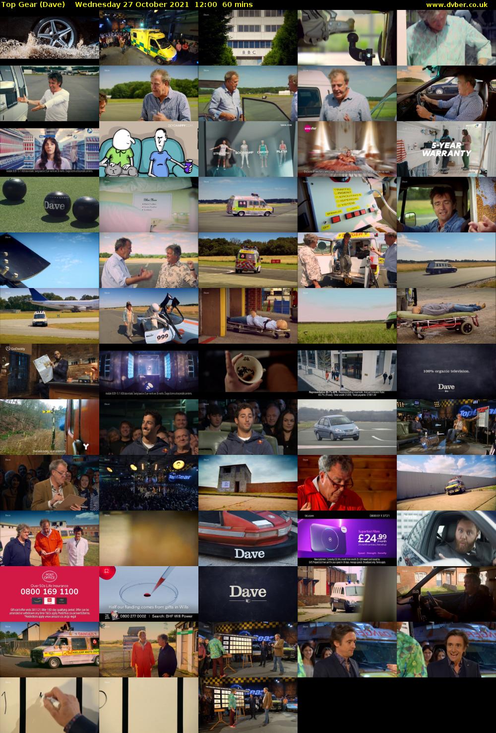 Top Gear (Dave) Wednesday 27 October 2021 12:00 - 13:00