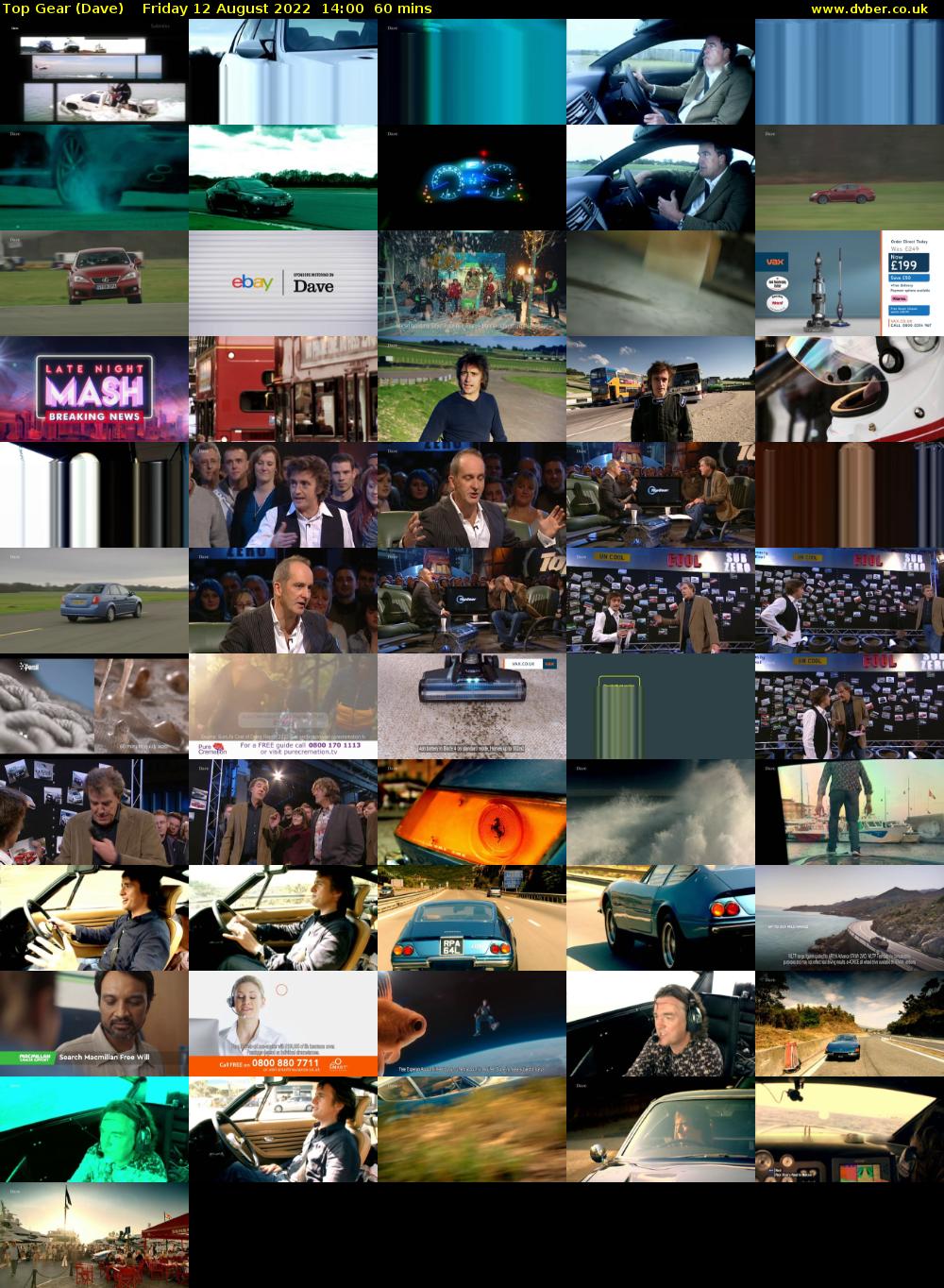 Top Gear (Dave) Friday 12 August 2022 14:00 - 15:00