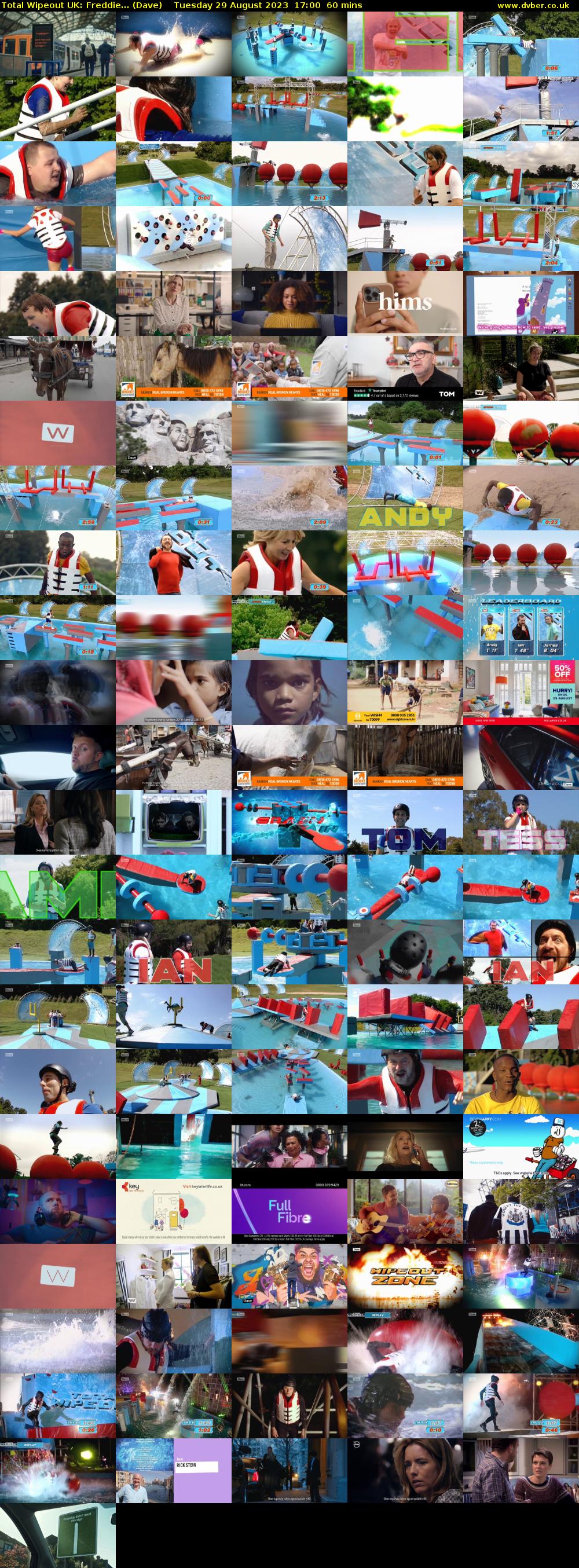 Total Wipeout UK: Freddie... (Dave) Tuesday 29 August 2023 17:00 - 18:00
