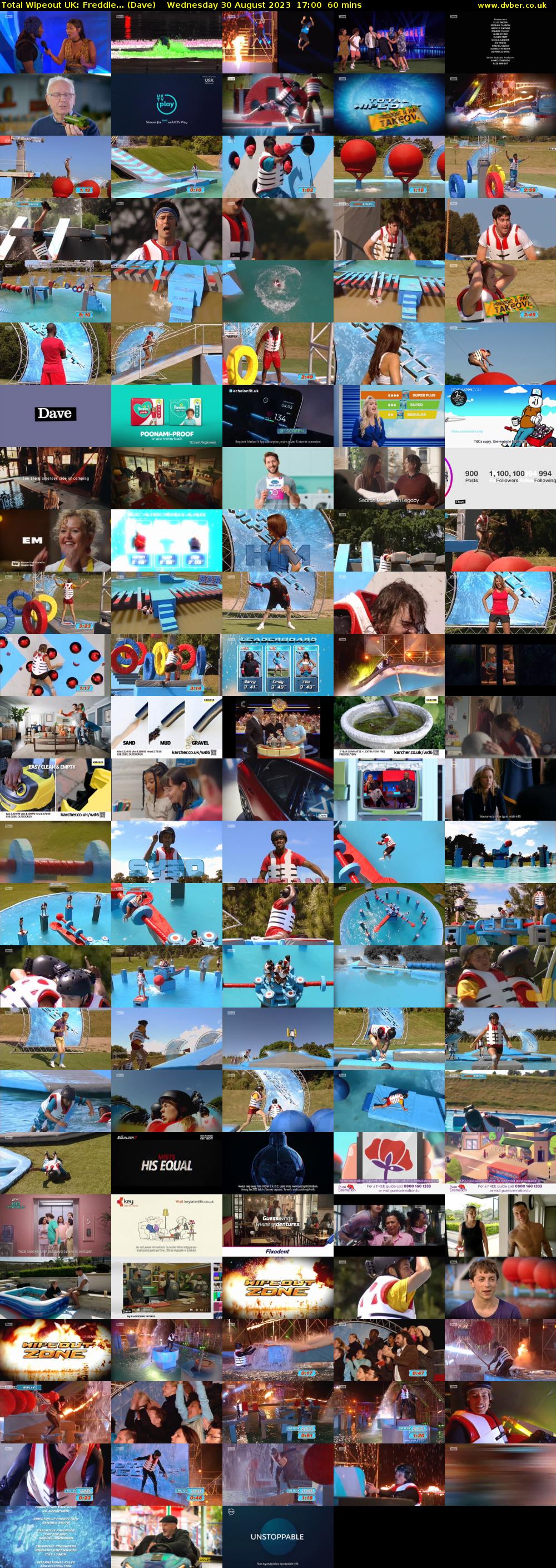 Total Wipeout UK: Freddie... (Dave) Wednesday 30 August 2023 17:00 - 18:00