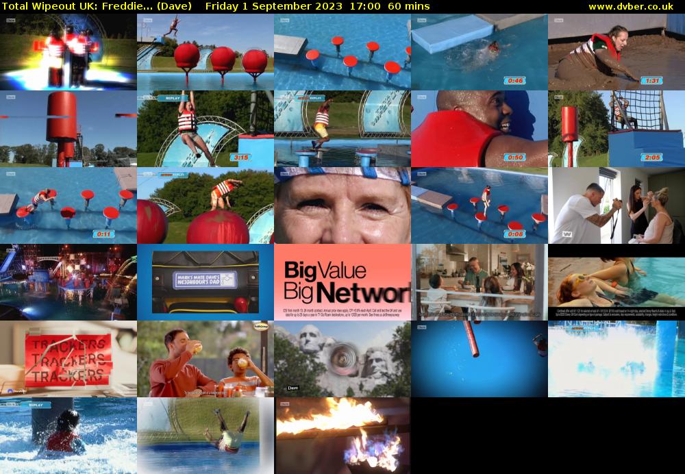 Total Wipeout UK: Freddie... (Dave) Friday 1 September 2023 17:00 - 18:00