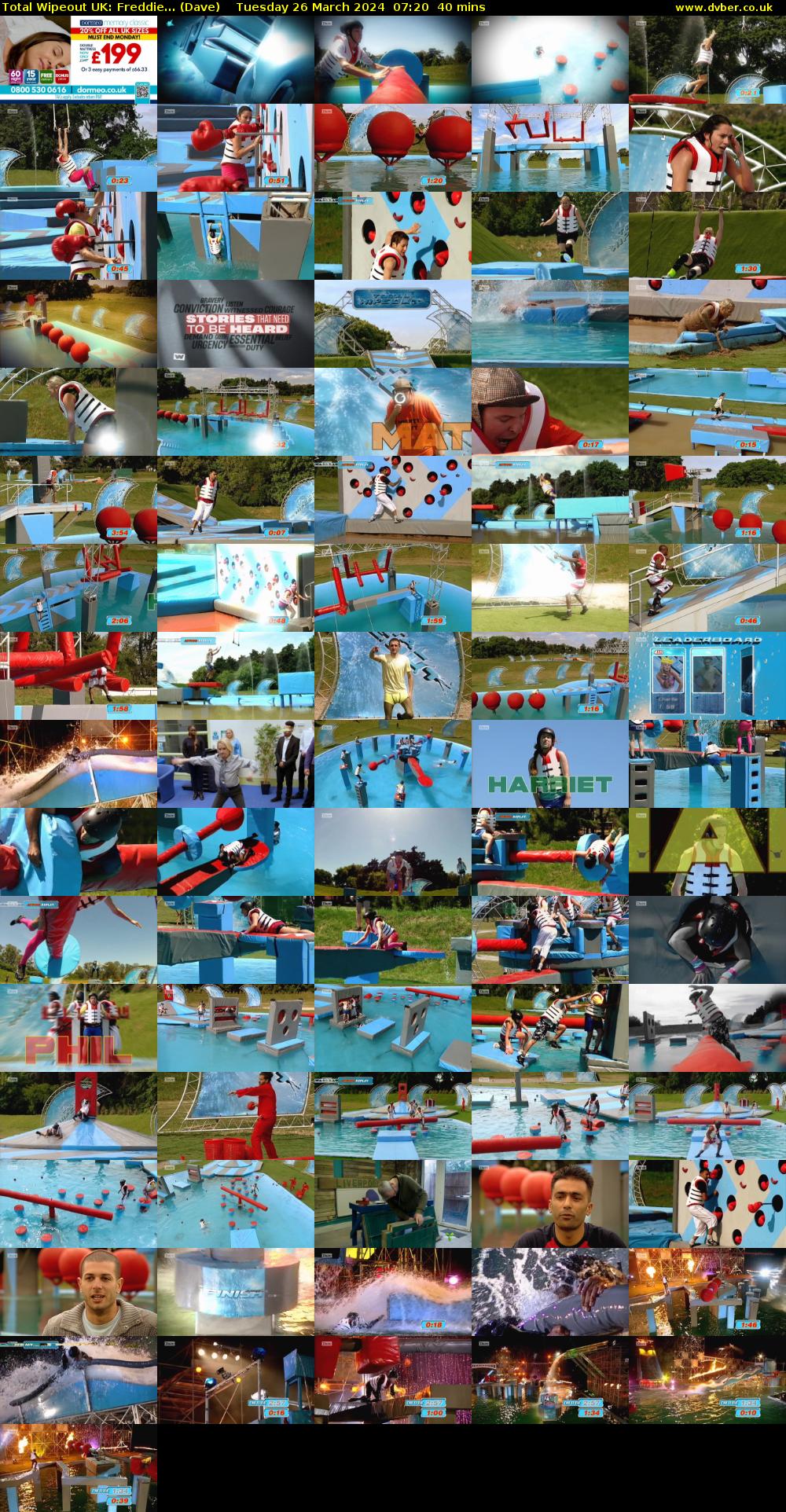 Total Wipeout UK: Freddie... (Dave) Tuesday 26 March 2024 07:20 - 08:00