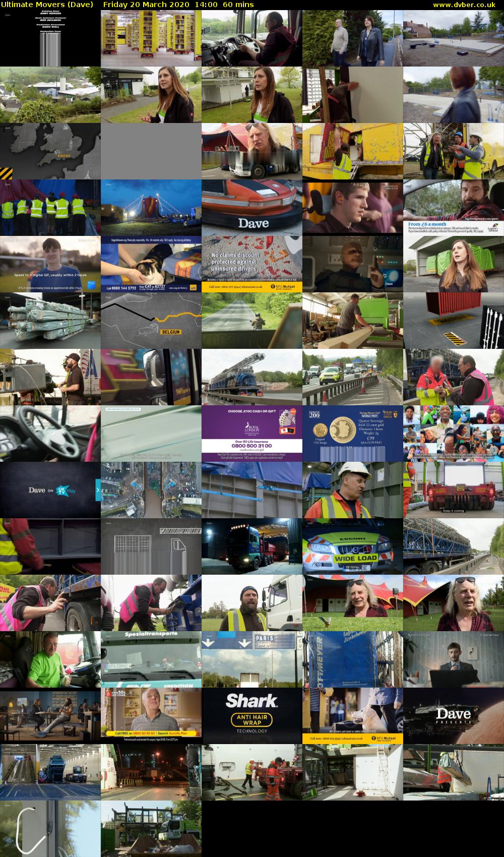 Ultimate Movers (Dave) Friday 20 March 2020 14:00 - 15:00