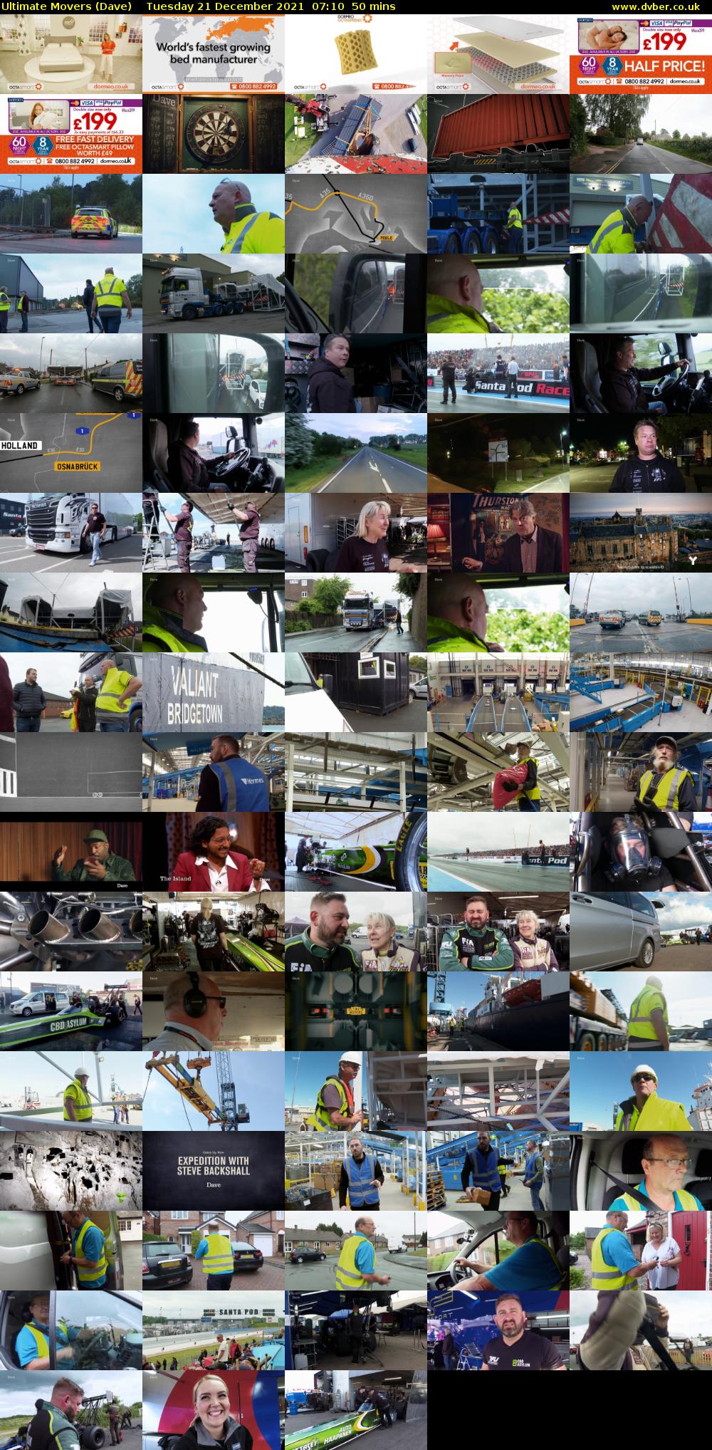 Ultimate Movers (Dave) Tuesday 21 December 2021 07:10 - 08:00