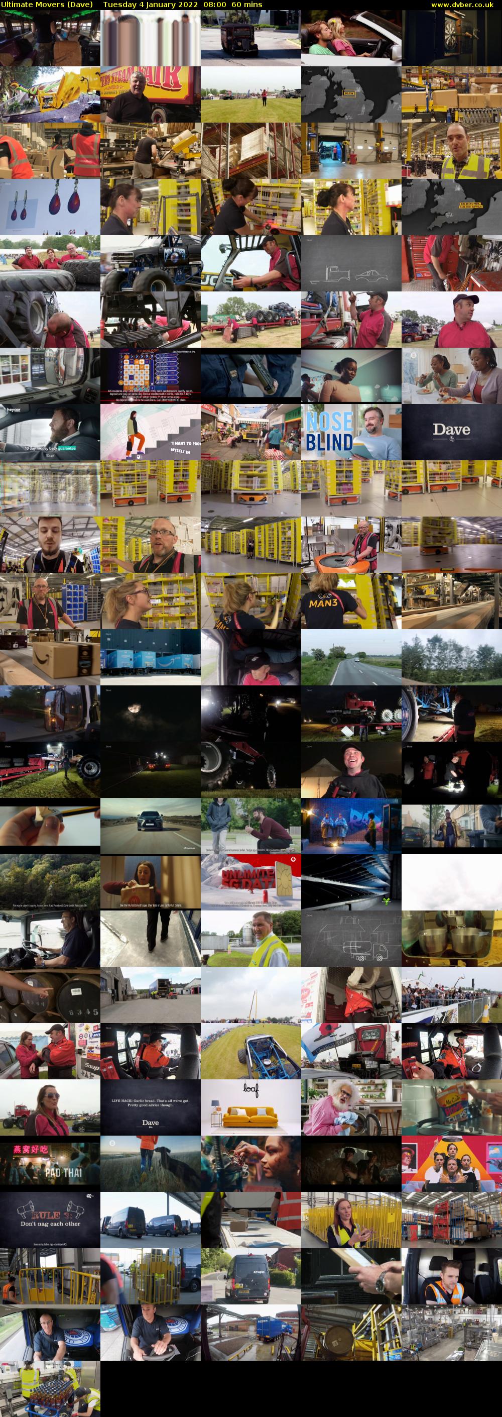 Ultimate Movers (Dave) Tuesday 4 January 2022 08:00 - 09:00