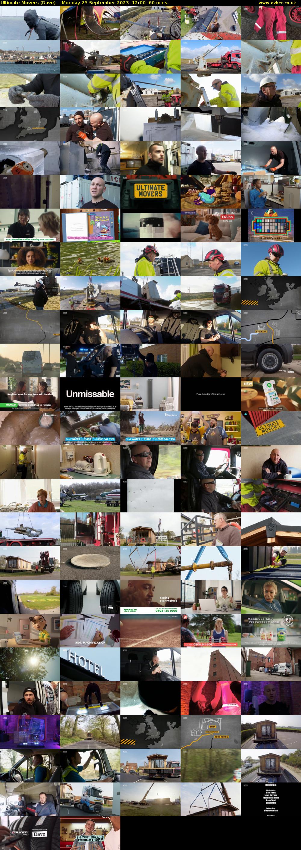 Ultimate Movers (Dave) Monday 25 September 2023 12:00 - 13:00