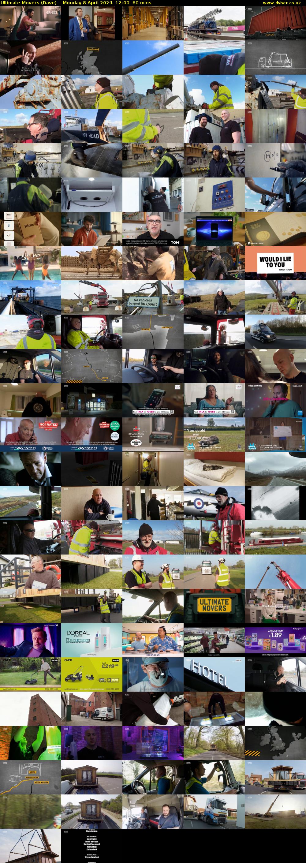 Ultimate Movers (Dave) Monday 8 April 2024 12:00 - 13:00