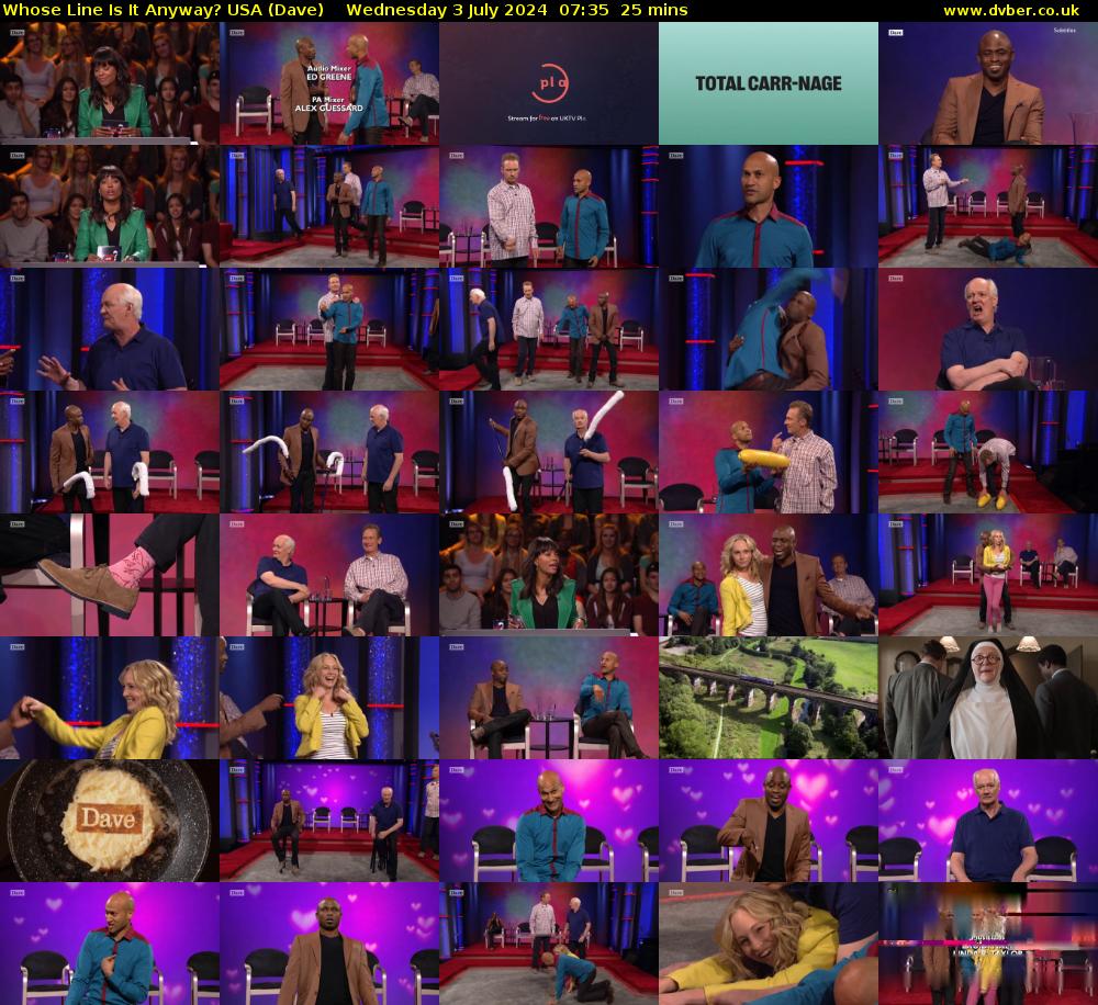Whose Line Is It Anyway? USA (Dave) Wednesday 3 July 2024 07:35 - 08:00