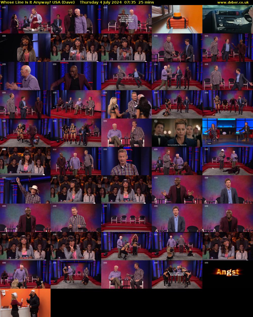Whose Line Is It Anyway? USA (Dave) Thursday 4 July 2024 07:35 - 08:00