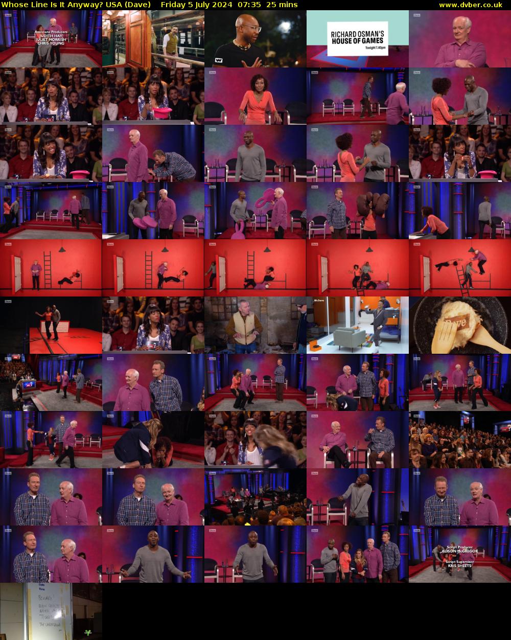 Whose Line Is It Anyway? USA (Dave) Friday 5 July 2024 07:35 - 08:00