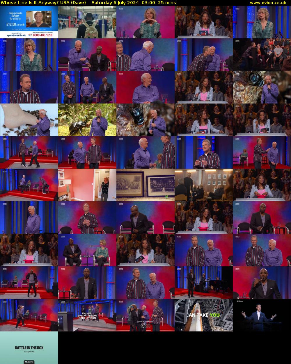 Whose Line Is It Anyway? USA (Dave) Saturday 6 July 2024 03:00 - 03:25